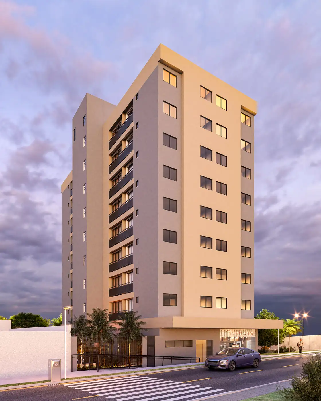 Fachada imponente do Golden 604